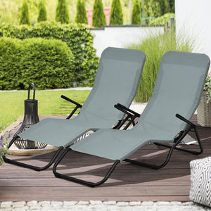 Lie on this 2-piece patio chaise lounges with your beloved one and enjoy a relaxing summer afternoon! Â  The ergonomically designed seat with high backrest and non-slip armrests provides you with an ultra-comfortable lying experience. And you can swing ba