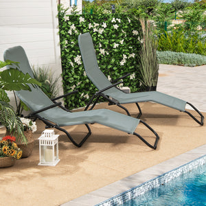 Lie on this 2-piece patio chaise lounges with your beloved one and enjoy a relaxing summer afternoon! Â  The ergonomically designed seat with high backrest and non-slip armrests provides you with an ultra-comfortable lying experience. And you can swing ba
