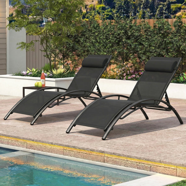 5 adjustable backrest levels for personalized comfort<br>Heavy-duty metal frame ensures sturdy support<br>Non-slip foot pads provide enhanced outdoor stability<br>Breathable fabric dries quickly for all-day comfort<br>Tear-resistant material designed for 