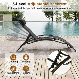 5 adjustable backrest levels for personalized comfort<br>Heavy-duty metal frame ensures sturdy support<br>Non-slip foot pads provide enhanced outdoor stability<br>Breathable fabric dries quickly for all-day comfort<br>Tear-resistant material designed for 