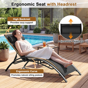 5 adjustable backrest levels for personalized comfort<br>Heavy-duty metal frame ensures sturdy support<br>Non-slip foot pads provide enhanced outdoor stability<br>Breathable fabric dries quickly for all-day comfort<br>Tear-resistant material designed for 