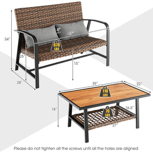 Make rain seep directly from top to bottom thanks to 4D air fiber cushion<br>The DPC tabletop is high temperature resistant for outdoor use <br>Hand-woven mix brown PE rattan for fade resistance and sun protection<br>Sturdy metal frame with anti-slip foot
