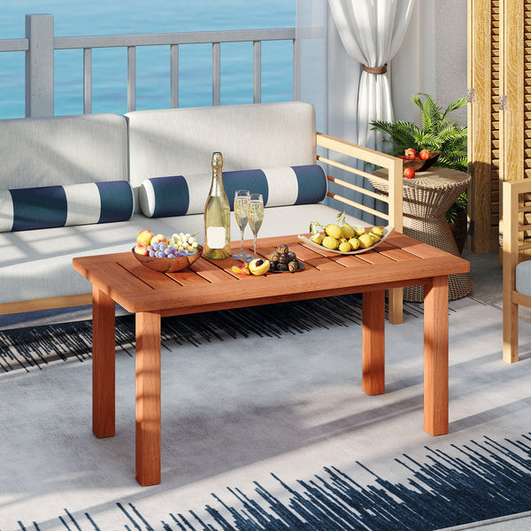 High-quality wood material ensures sturdy & stable structure<br>Exquisite workmanship is suitable for long outdoor use<br>Stable support legs account for reliable construction<br>Smooth painted surface for longer service life<br>Rectangular tabletop provi