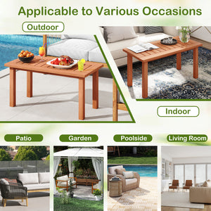 High-quality wood material ensures sturdy & stable structure<br>Exquisite workmanship is suitable for long outdoor use<br>Stable support legs account for reliable construction<br>Smooth painted surface for longer service life<br>Rectangular tabletop provi