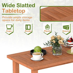 High-quality wood material ensures sturdy & stable structure<br>Exquisite workmanship is suitable for long outdoor use<br>Stable support legs account for reliable construction<br>Smooth painted surface for longer service life<br>Rectangular tabletop provi