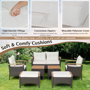 Will be delivered in 3 boxes so the arriving time may be different<br>Screw bag for the whole set is in box 2<br>Ergonomic seat with curved armrests makes you comfortable<br>2 ottomans are perfect to relax your feet<br>Reinforced steel frame makes the 7 p