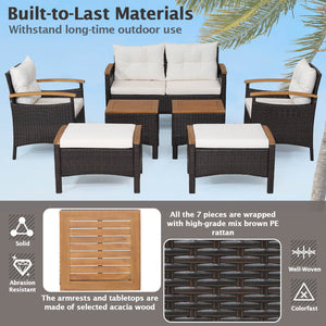 Will be delivered in 3 boxes so the arriving time may be different<br>Screw bag for the whole set is in box 2<br>Ergonomic seat with curved armrests makes you comfortable<br>2 ottomans are perfect to relax your feet<br>Reinforced steel frame makes the 7 p