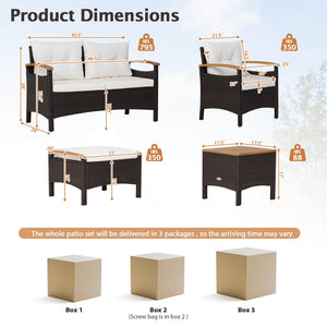 Will be delivered in 3 boxes so the arriving time may be different<br>Screw bag for the whole set is in box 2<br>Ergonomic seat with curved armrests makes you comfortable<br>2 ottomans are perfect to relax your feet<br>Reinforced steel frame makes the 7 p