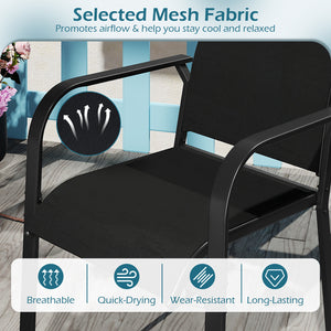 Inclined backrest for a naturally relaxed sitting posture<br>Wide seat for improved comfort and support<br>Supportive armrests to reduce arm and shoulder fatigue<br>Breathable mesh fabric for better airflow in warm weather<br>Wear-resistant material for l