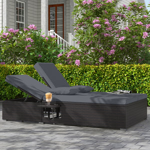6-level backrest adjustment meets your multiple demands<br>2 backrests can be adjusted independently<br>Rattan surface adds elegance and durability<br>Equipped with soft cushions and pillows for more comfort<br>Cushion covers are simple to detach and main