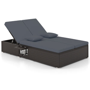 6-level backrest adjustment meets your multiple demands<br>2 backrests can be adjusted independently<br>Rattan surface adds elegance and durability<br>Equipped with soft cushions and pillows for more comfort<br>Cushion covers are simple to detach and main