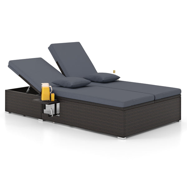 6-level backrest adjustment meets your multiple demands<br>2 backrests can be adjusted independently<br>Rattan surface adds elegance and durability<br>Equipped with soft cushions and pillows for more comfort<br>Cushion covers are simple to detach and main