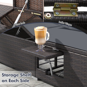 6-level backrest adjustment meets your multiple demands<br>2 backrests can be adjusted independently<br>Rattan surface adds elegance and durability<br>Equipped with soft cushions and pillows for more comfort<br>Cushion covers are simple to detach and main