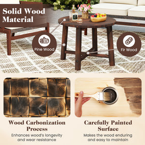 Made of solid wood material  including pine wood and fir wood<br>Wood carbonization process enhances wood's longevity and wear resistance<br>Carefully painted surface makes the wood enduring and easy to maintain<br>Designed with dual hidden crossbars that