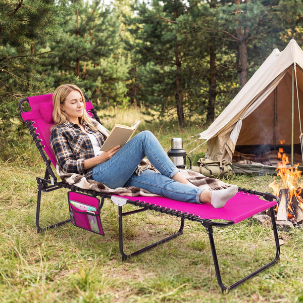 The backrest can be adjusted in 4 positions and the footrest in 2 positions<br>Multiple lounge modes: Sit-up Mode  Recline Mode  Flat-down Mode<br>Comes with a removable headrest to relax your head and neck<br>Made of premium fabric  breathable  skin-frie