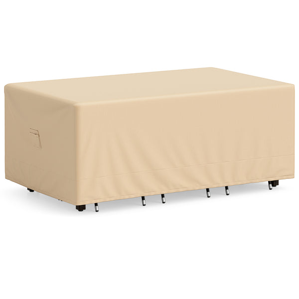 Made of premium polyester fabric with PU coating<br>Resist to all kinds of weathers  whether itâ€™s rainy or sunny<br>Protect the patio table set from sunlight and water<br>Reinforced stitches for longer service life<br>Large handle for easy removal of th