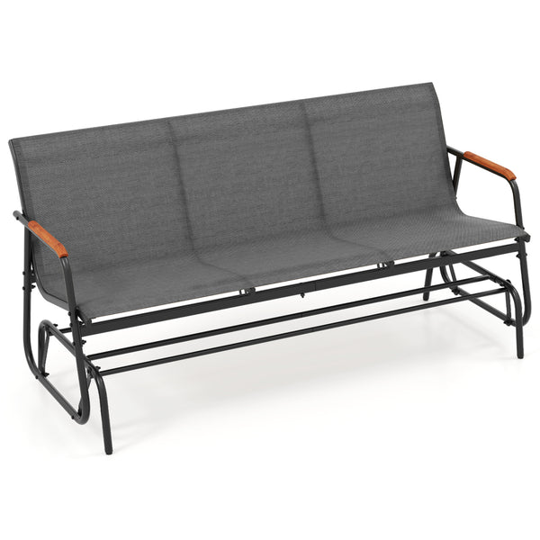 Gentle gliding motion relieves stress and fatigue<br>Solid gliding arms ensure safety and stability<br>Comfortable to sit with curved seat  backrest and armrests<br>Armrests made of premium teak wood for elegance and comfort<br>Breathable and tear-resista