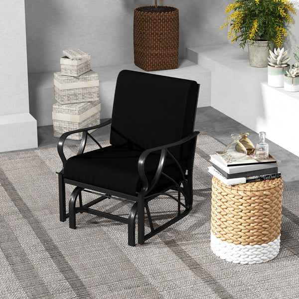 Relaxing and comfortable seat with a soft cushion<br>Sturdy and durable metal frame with waterproof surface<br>Stylish design that complements any outdoor space<br>Ergonomic armrests and backrest for added comfort and support <br>Lightweight and easy to m