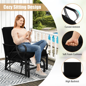 Relaxing and comfortable seat with a soft cushion<br>Sturdy and durable metal frame with waterproof surface<br>Stylish design that complements any outdoor space<br>Ergonomic armrests and backrest for added comfort and support <br>Lightweight and easy to m
