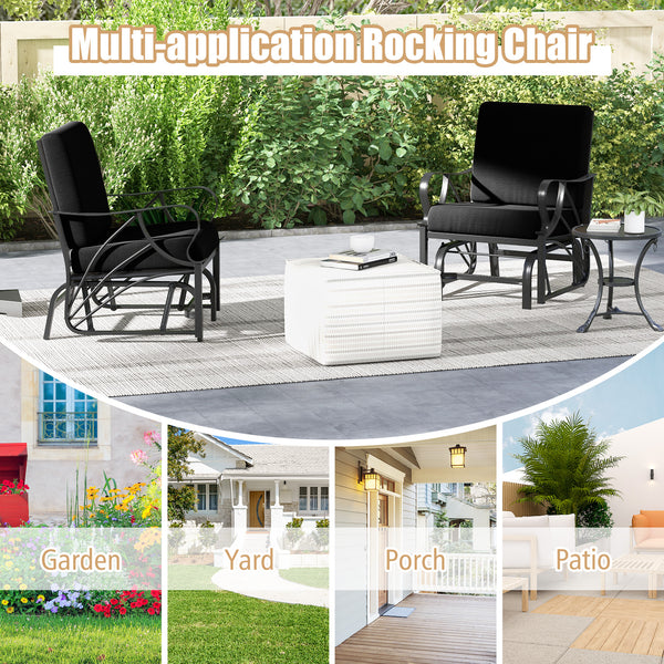 Relaxing and comfortable seat with a soft cushion<br>Sturdy and durable metal frame with waterproof surface<br>Stylish design that complements any outdoor space<br>Ergonomic armrests and backrest for added comfort and support <br>Lightweight and easy to m