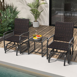 Smooth gliding design makes you feel more relaxed<br>Heavy-duty metal frame offers strong support<br>Premium rattan surface adds durability and elegance<br>Cushioned seat with quick dry foam provides more coziness<br>Ergonomically designed with curved arm