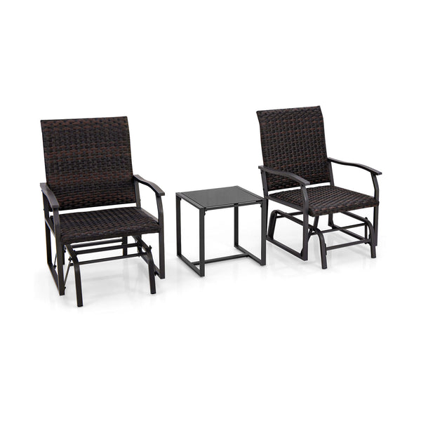 Smooth gliding design makes you feel more relaxed<br>Heavy-duty metal frame offers strong support<br>Premium rattan surface adds durability and elegance<br>Cushioned seat with quick dry foam provides more coziness<br>Ergonomically designed with curved arm