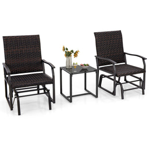 Smooth gliding design makes you feel more relaxed<br>Heavy-duty metal frame offers strong support<br>Premium rattan surface adds durability and elegance<br>Cushioned seat with quick dry foam provides more coziness<br>Ergonomically designed with curved arm