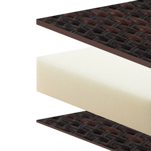 Smooth gliding design makes you feel more relaxed<br>Heavy-duty metal frame offers strong support<br>Premium rattan surface adds durability and elegance<br>Cushioned seat with quick dry foam provides more coziness<br>Ergonomically designed with curved arm