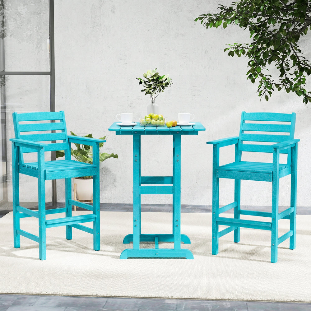 Made of high-quality HDPE for prolonged service life<br>Reinforced crossbars for added stability<br>Stainless steel screws for firm connection and longer using time<br>Cozy to sit with inclined backrest  wide armrests and footrest<br>Slatted seat is breat