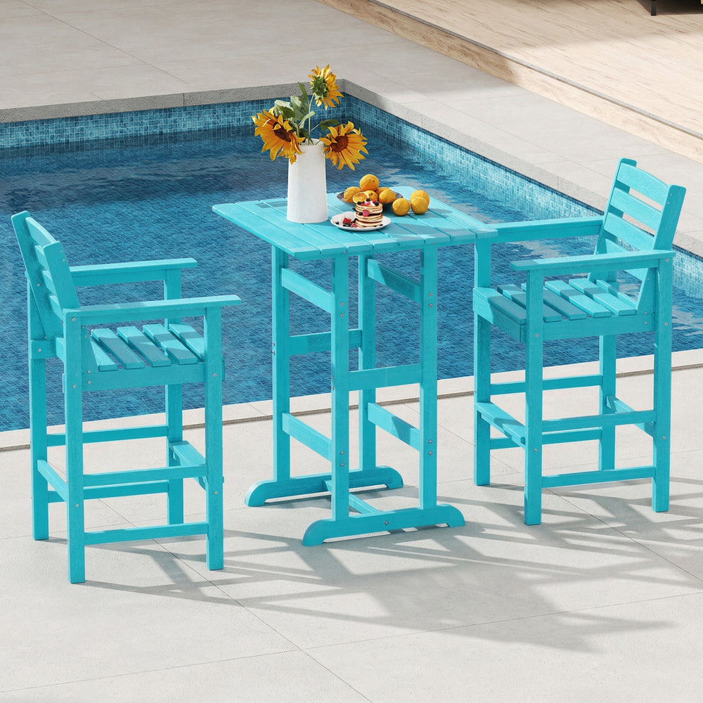 Made of high-quality HDPE for prolonged service life<br>Reinforced crossbars for added stability<br>Stainless steel screws for firm connection and longer using time<br>Cozy to sit with inclined backrest  wide armrests and footrest<br>Slatted seat is breat