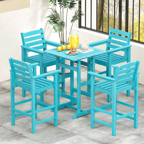 Made of high-quality HDPE for prolonged service life<br>Reinforced crossbars for added stability<br>Stainless steel screws for firm connection and longer using time<br>Cozy to sit with inclined backrest  wide armrests and footrest<br>Slatted seat is breat