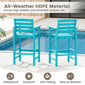 Made of high-quality HDPE for prolonged service life<br>Reinforced crossbars for added stability<br>Stainless steel screws for firm connection and longer using time<br>Cozy to sit with inclined backrest  wide armrests and footrest<br>Slatted seat is breat