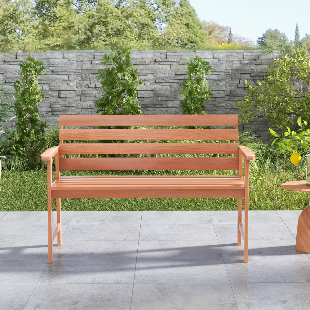 Premium solid wood construction for long-lasting durability<br>Burr-free and natural wood structure for an authentic look.<br>102Â° inclined backrest relieves fatigue and stress<br>Wide armrests for added comfort and relaxation<br>Breathable slatted desig