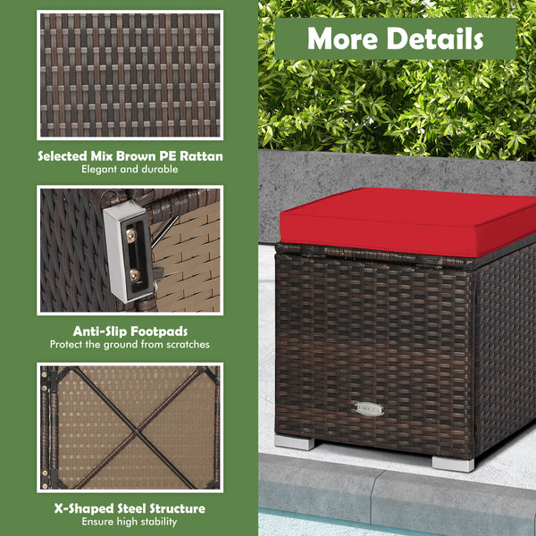 Can be used as a storage box  a footstool  a side table or an additional seat<br>Ample storage space inside offers more convenience<br>Soft seat cushions bring you optimal comfort<br>Smooth zippers make the cushion cover easy to remove and wash<br>Stable 