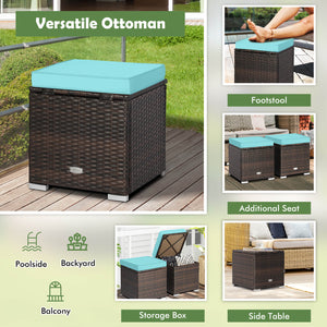 Can be used as a storage box  a footstool  a side table or an additional seat<br>Ample storage space inside offers more convenience<br>Soft seat cushions bring you optimal comfort<br>Smooth zippers make the cushion cover easy to remove and wash<br>Stable 