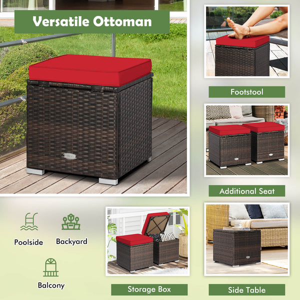 Can be used as a storage box  a footstool  a side table or an additional seat<br>Ample storage space inside offers more convenience<br>Soft seat cushions bring you optimal comfort<br>Smooth zippers make the cushion cover easy to remove and wash<br>Stable 