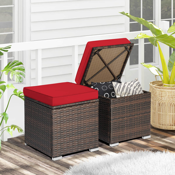 Can be used as a storage box  a footstool  a side table or an additional seat<br>Ample storage space inside offers more convenience<br>Soft seat cushions bring you optimal comfort<br>Smooth zippers make the cushion cover easy to remove and wash<br>Stable 