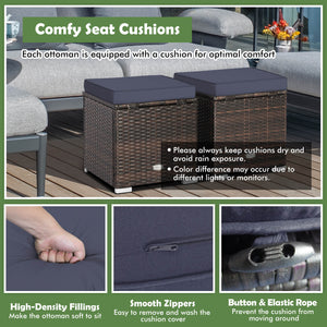 Can be used as a storage box  a footstool  a side table or an additional seat<br>Ample storage space inside offers more convenience<br>Soft seat cushions bring you optimal comfort<br>Smooth zippers make the cushion cover easy to remove and wash<br>Stable 
