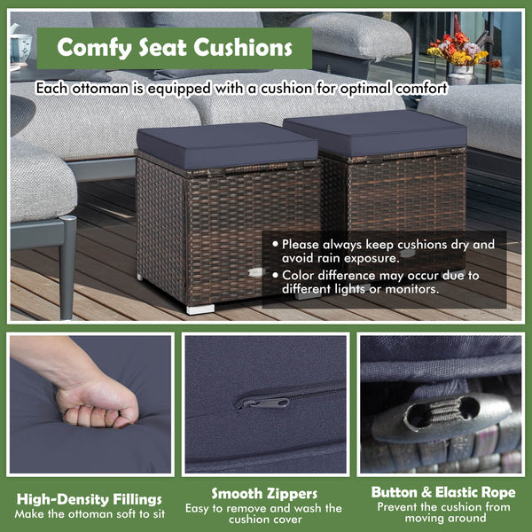 Can be used as a storage box  a footstool  a side table or an additional seat<br>Ample storage space inside offers more convenience<br>Soft seat cushions bring you optimal comfort<br>Smooth zippers make the cushion cover easy to remove and wash<br>Stable 