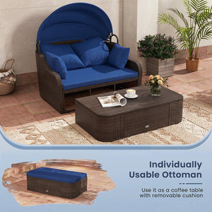 Meet your different needs with a retractable canopy<br>Allow you to relax in cool comfort with a cozy shade<br>Get the perfect summer tan by soaking up the sun<br>Secure the canopy in place thanks to the fixing ties<br>High-quality gas strut for smooth op