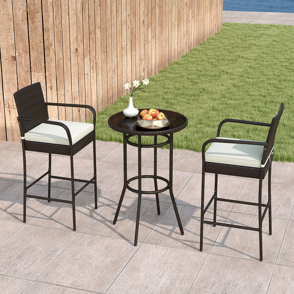 Made of hand-woven PE wicker for extended elegance<br>Inclined backrest  curved armrests and cozy footrest for relaxation<br>Soft cushions with elastic sponge fillings for more comfort<br>Smooth zippers make cushion covers easy to remove and clean<br>Fixi