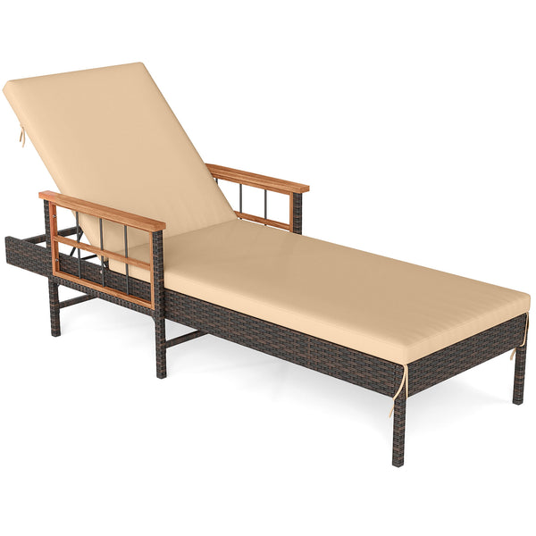 4-level adjustable backrest for customized comfort<br>Made of selected materials for durability<br>Hand-woven PE rattan for long-lasting elegance<br>Soft  elastic sponge cushions provide cozy seating support<br>Zippered cushion covers allow easy cleaning<