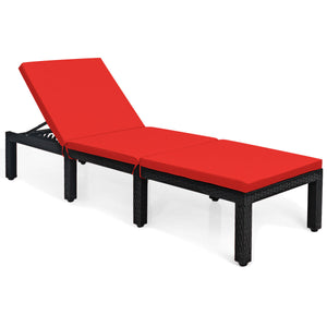 Come with 1 x rattan lounge chair  1 x seat cushion  2 x cushion cover and 1 x instruction<br>Durable hand-woven black PE rattan and steel frame for long time using<br>8 sturdy legs offer extra support and stability for you<br>Soft and thick cushion for c