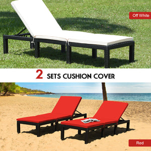 Come with 1 x rattan lounge chair  1 x seat cushion  2 x cushion cover and 1 x instruction<br>Durable hand-woven black PE rattan and steel frame for long time using<br>8 sturdy legs offer extra support and stability for you<br>Soft and thick cushion for c