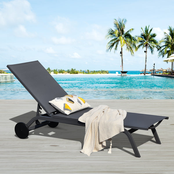 Are you looking for a chaise lounge to take a nap on the balcony  backyard or garden? Come and check out this adjustable lounge chair! Â  The adjustable backrest of chaise lounge with six positions will satisfy your different needs of reading  lying and s