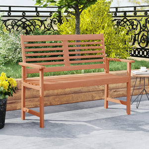 Selected hardwood material ensures extended outdoor use<br>Crafted with teak oil for much natural beauty<br>Inclined backrest offers ultimate comfort and relaxation<br>Widened armrests bring additional coziness<br>Ventilated slatted design promotes airflo