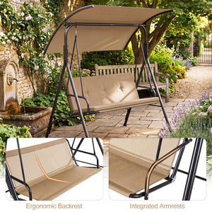 With a sun-protective and drizzle-proof canopy for pure outdoor enjoyment<br>Adjustable canopy adds flexibility for comfort  protection  and privacy<br>Comfortable seat with removable cushion caters to different seasons<br>Heavy-duty A-shaped metal frame 