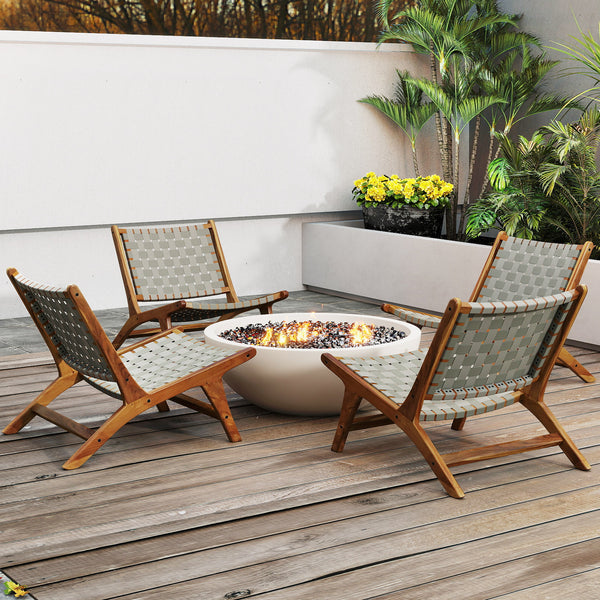 Well-selected solid wood for optimal longevity<br>Ergonomic 103Â° inclined backrest enhances seating comfort<br>Spacious and contoured seat offers more coziness<br>Cross-woven nylon webbing provides breathable  firm support<br>Natural wood grain finish ad