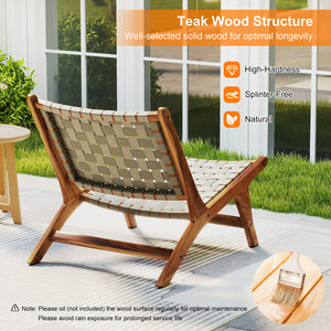 Well-selected solid wood for optimal longevity<br>Ergonomic 103Â° inclined backrest enhances seating comfort<br>Spacious and contoured seat offers more coziness<br>Cross-woven nylon webbing provides breathable  firm support<br>Natural wood grain finish ad