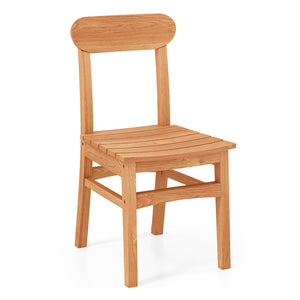 Crafted from high-quality teak wood for enduring use<br>Non-slip footpads enhance the stability<br>Reinforced crossbars strengthen the overall structure<br>Ergonomic curved backrest for more comfort<br>Natural and stylish look for more elegance<br>Ideal f